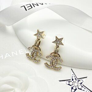 CHANEL CC With Diamond Stud Earrings
